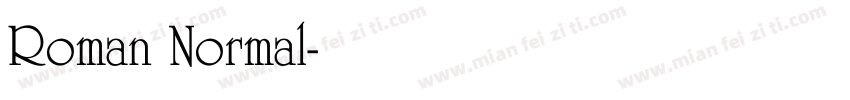 Roman Normal字体转换